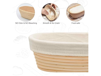 Conjunto de Cestas de Fermentação para Padeiros Caseiros Pão Sourdough Atacado Banneton