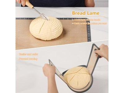 Tigela de Fermentação Banneton em Forma de Coração Cesta de Pão Redonda para Pão Caseiro