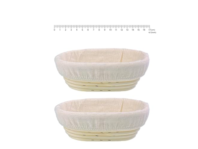 Cesta de Pão de Rattan com Cúpula Moldes de Páscoa para Fermentação Redonda e Oval