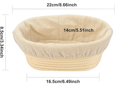 Pote de Fermentação de Pão de Rattan Cesta de Fermentação Banneton de Cana