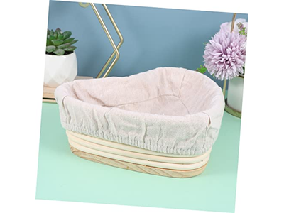 Cesta de Massa de Pão Banneton de Rattan Retangular Bannetons de Madeira Comprimida