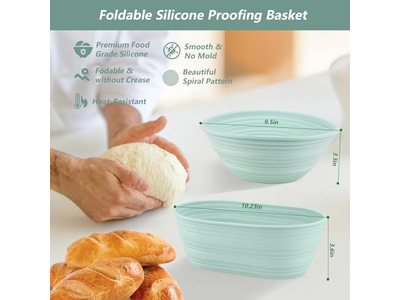 Cesta de Fermentação de Pão Banneton em Anel Vários Designs Kit Ecológico de 15 Polegadas