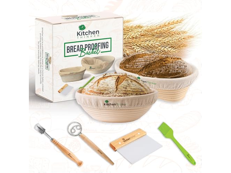 Cesta de Fermentação de Pão em Ascensão para Padaria com Forro de Pano de 12 Polegadas