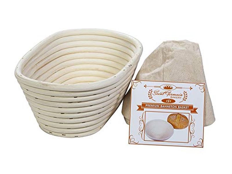 Cesta de Banneton de Pão Redonda com Forro