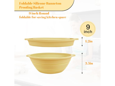 Cesta de Pão Redonda Artesanato Cestas com Forros Fermentação para Panificação em Forma de Anel