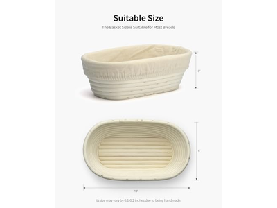 Banneton de Silicone e Lame Antiaderente 500g Oval Lee Valley Melhor Pão com Elevador