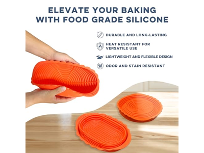 Cesta de Panificação de Pão de Silicone Cestas de Presente Sourdough com Itens de Muffin e Biscoito